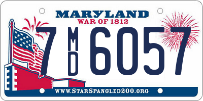 MD license plate 7MD6057