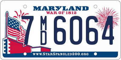 MD license plate 7MD6064