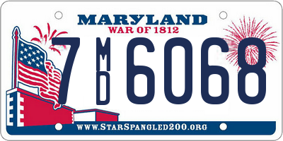 MD license plate 7MD6068