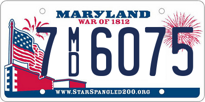 MD license plate 7MD6075