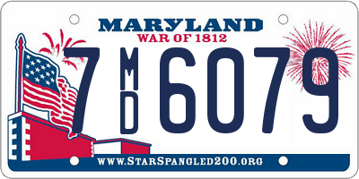 MD license plate 7MD6079