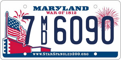 MD license plate 7MD6090