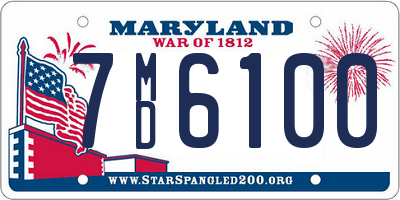 MD license plate 7MD6100