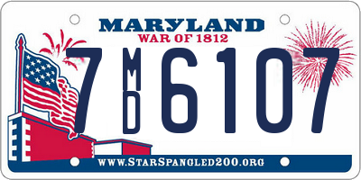 MD license plate 7MD6107