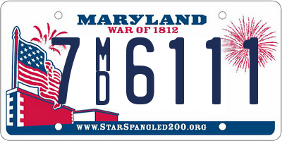 MD license plate 7MD6111