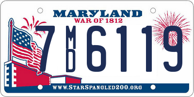 MD license plate 7MD6119