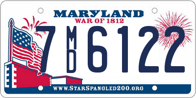 MD license plate 7MD6122