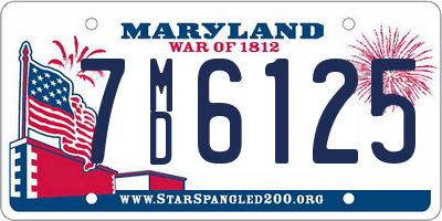 MD license plate 7MD6125