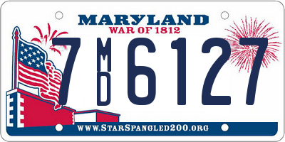 MD license plate 7MD6127