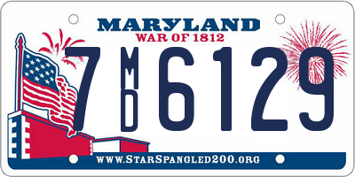 MD license plate 7MD6129