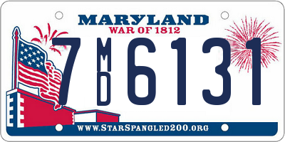 MD license plate 7MD6131