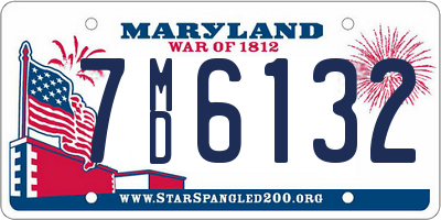 MD license plate 7MD6132