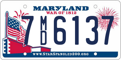 MD license plate 7MD6137