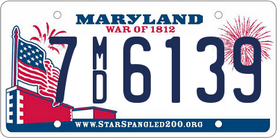 MD license plate 7MD6139