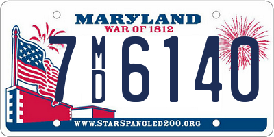 MD license plate 7MD6140