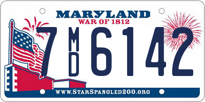 MD license plate 7MD6142