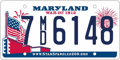 MD license plate 7MD6148