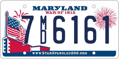 MD license plate 7MD6161