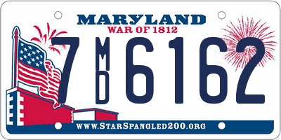 MD license plate 7MD6162