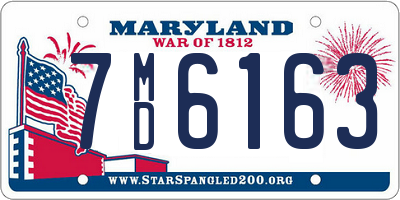 MD license plate 7MD6163