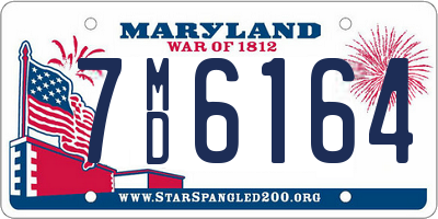 MD license plate 7MD6164