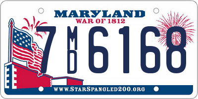 MD license plate 7MD6168