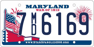 MD license plate 7MD6169