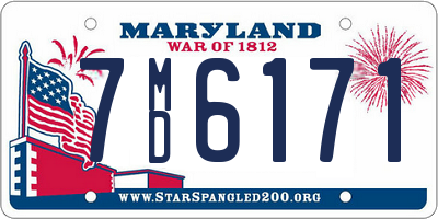 MD license plate 7MD6171