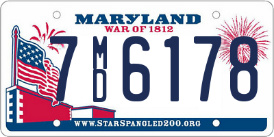 MD license plate 7MD6178