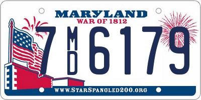 MD license plate 7MD6179