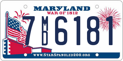 MD license plate 7MD6181