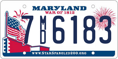 MD license plate 7MD6183