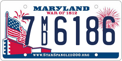 MD license plate 7MD6186