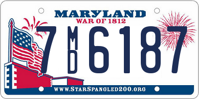 MD license plate 7MD6187