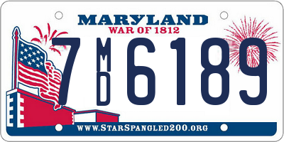 MD license plate 7MD6189