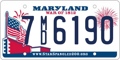 MD license plate 7MD6190