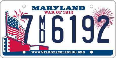 MD license plate 7MD6192