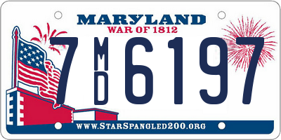 MD license plate 7MD6197