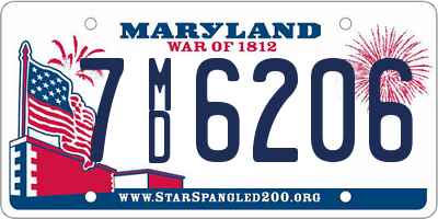 MD license plate 7MD6206