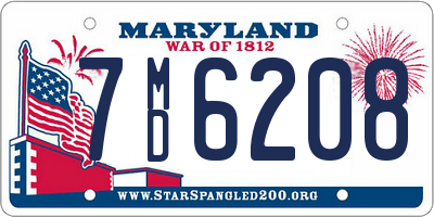MD license plate 7MD6208