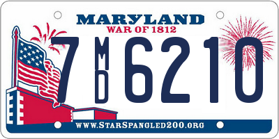 MD license plate 7MD6210