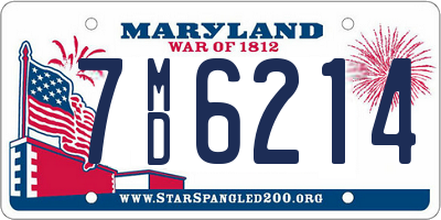 MD license plate 7MD6214