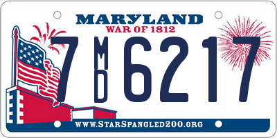 MD license plate 7MD6217