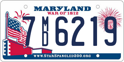 MD license plate 7MD6219