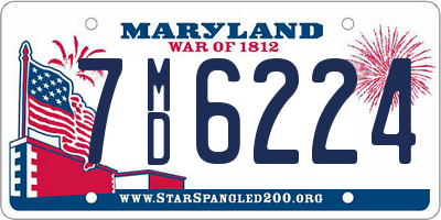 MD license plate 7MD6224