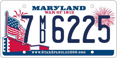 MD license plate 7MD6225