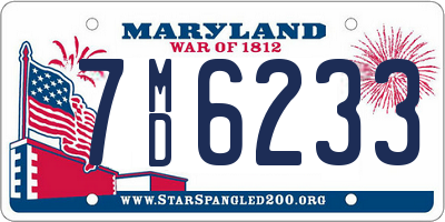 MD license plate 7MD6233