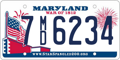 MD license plate 7MD6234