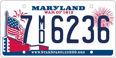 MD license plate 7MD6236