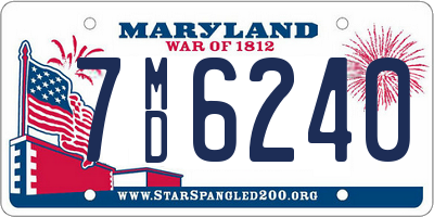 MD license plate 7MD6240